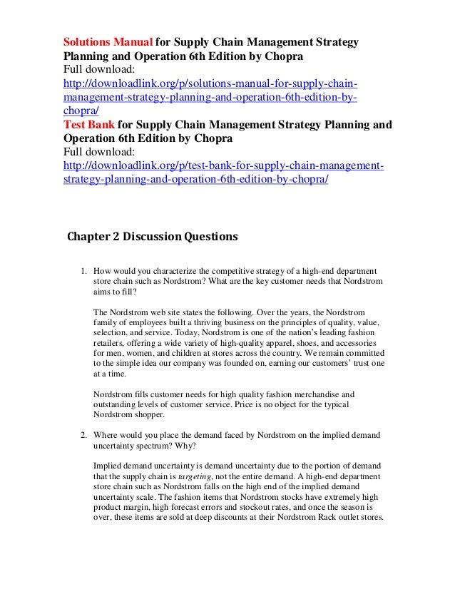 Chopra Meindl Supply Chain Management Ebook
